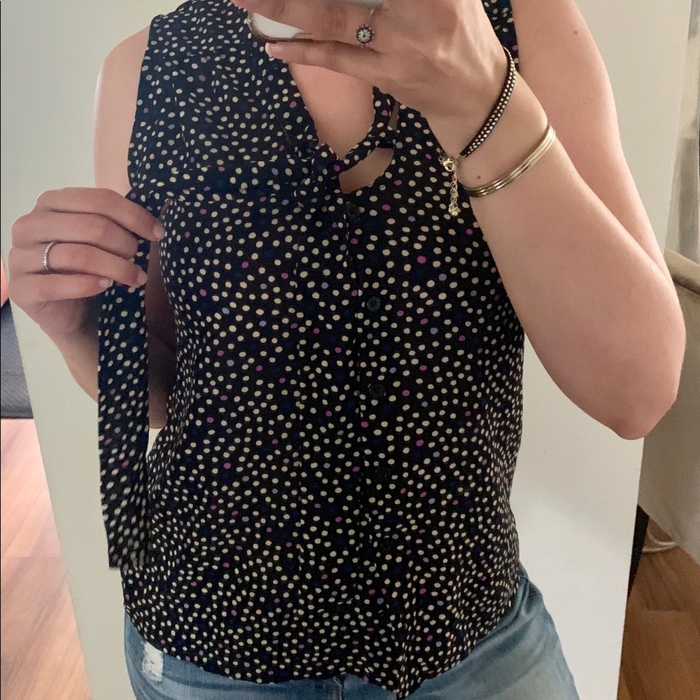 I heart Ronson Polka‎ dot sleeveless top